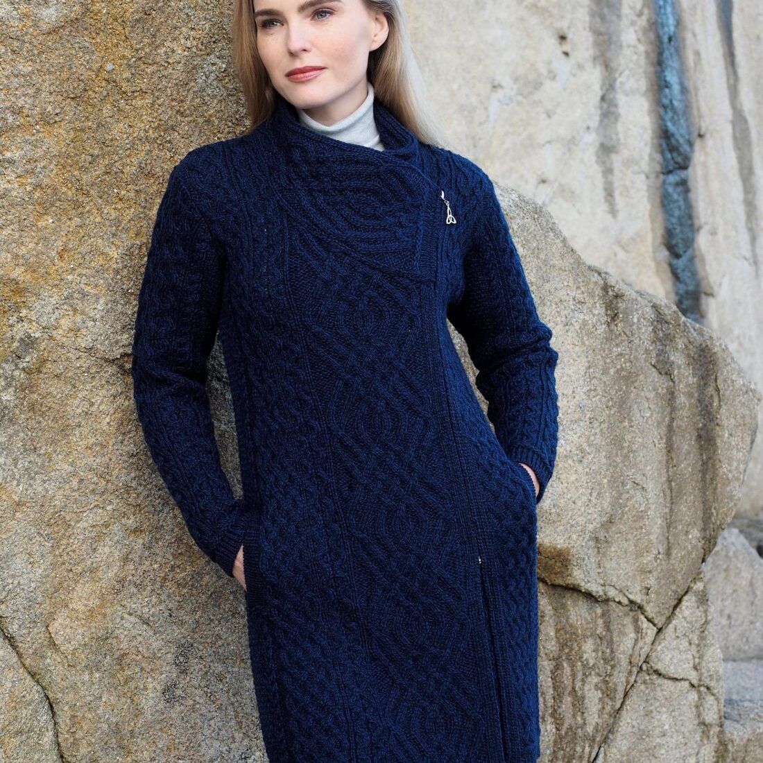 Liffey Side Zip Coat Z4631 - Midnight Blue