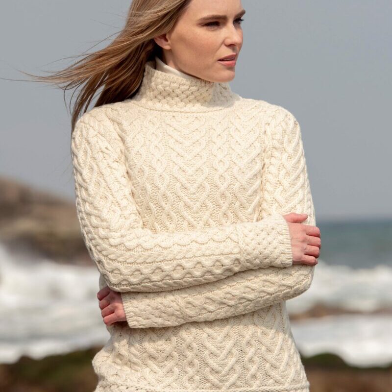 Luxurious Roll Neck Sweater C4767 - White