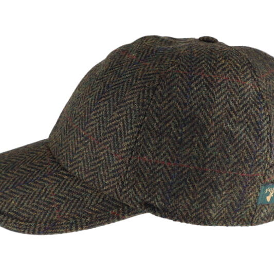 Mucros Baseball Cap -Green Herringbone 27