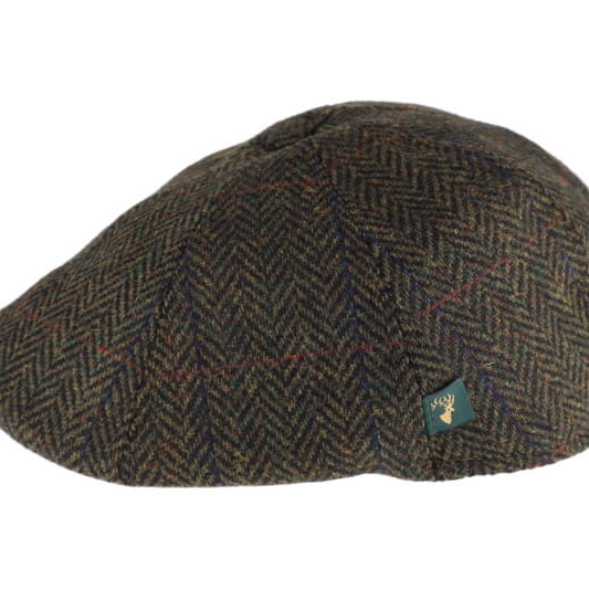 Mucros Killarney Pub Cap - Green Herringbone 27
