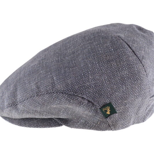 Mucros Weaver Trinity Linen Flat Cap - Grey 13