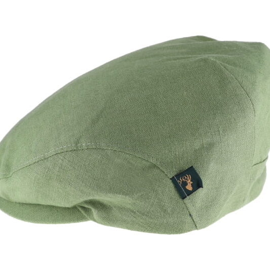 Mucros Weaver Trinity Linen Flat Cap - Light Green 20