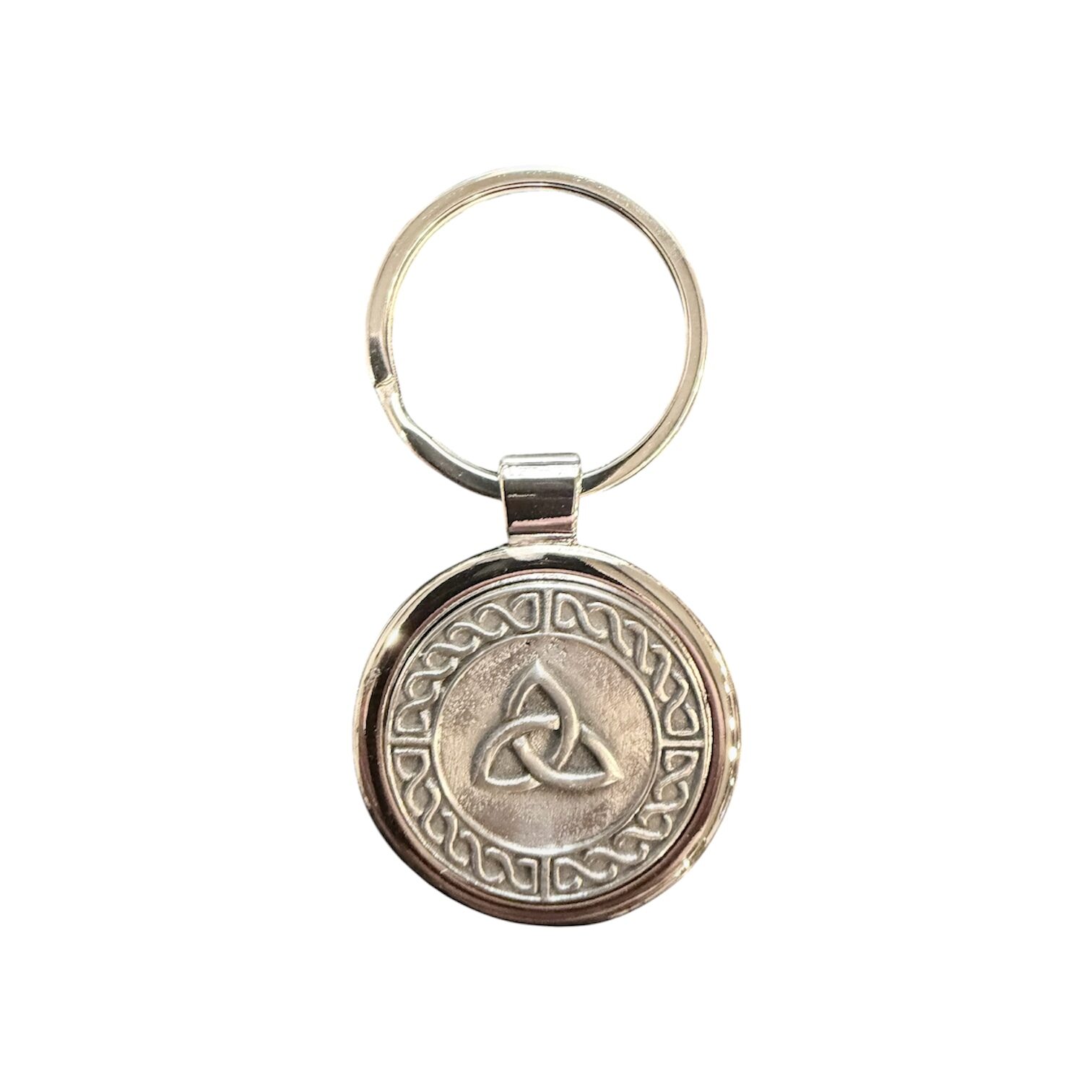 Mullingar Pewter Keychain - Trinity Knot 2