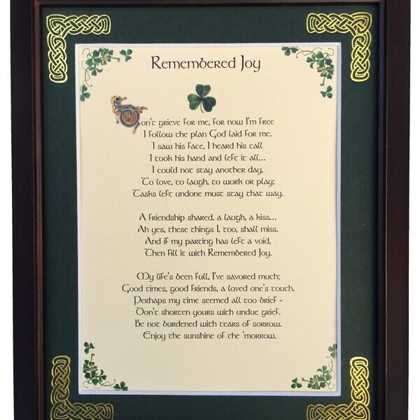 Remembrance - Remembered Joy framed