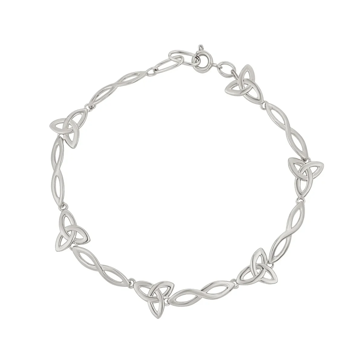 Rhodium Plated Celtic Link Bracelet - S50165R
