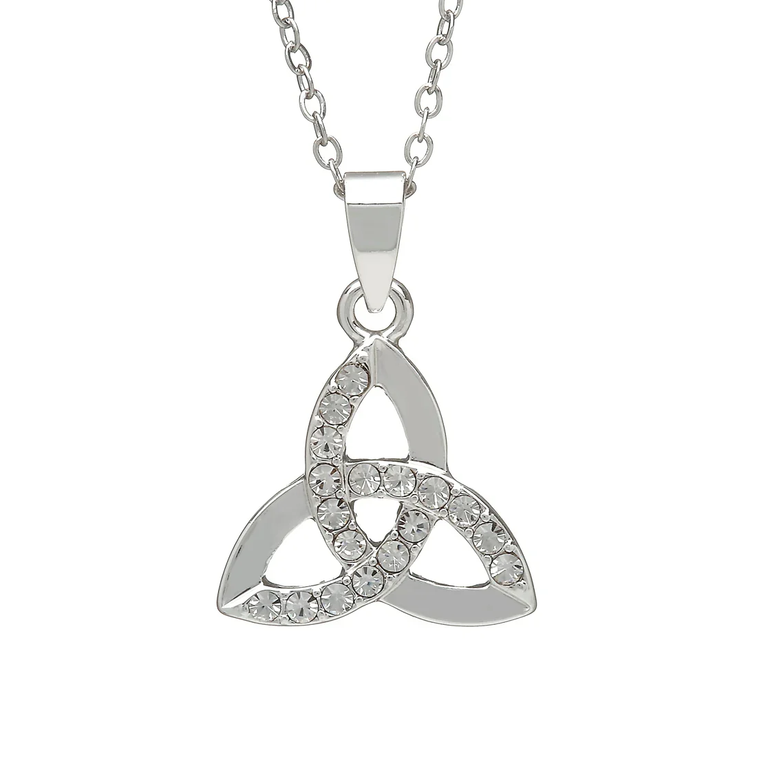 Silver Plated CZ Trinity Pendant - SPP303