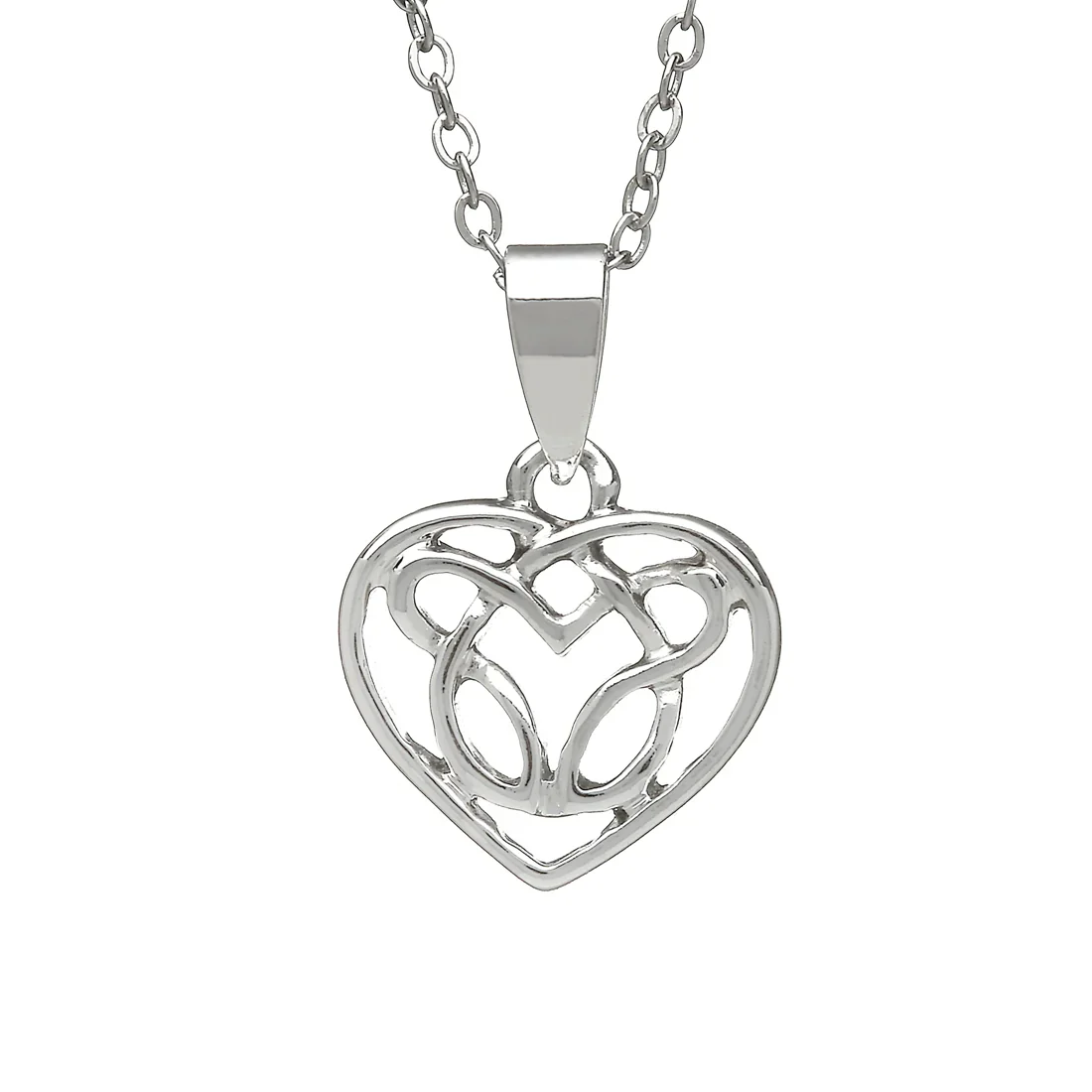 Silver Plated Celtic Heart Pendant - SPP104