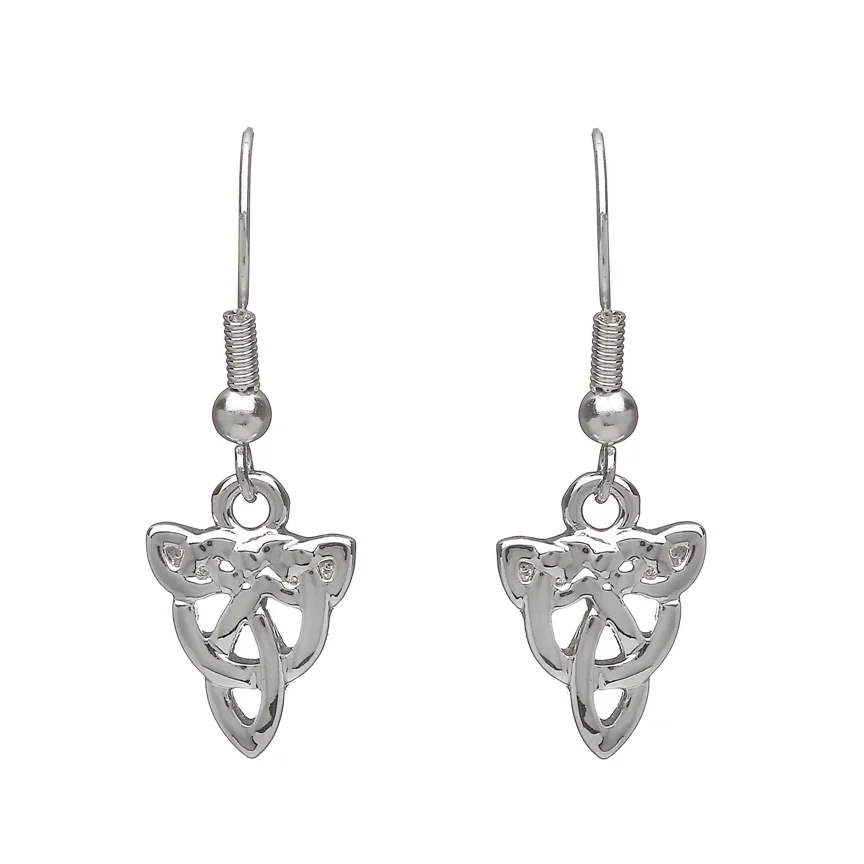 Silver Plated Celtic Knotwork Drop Earrings – SPE209