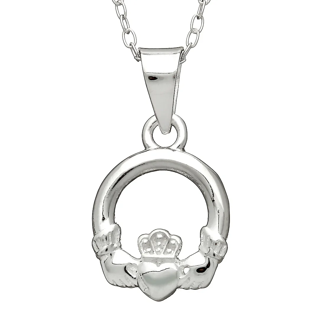 Silver Plated Claddagh Pendant - SPP101