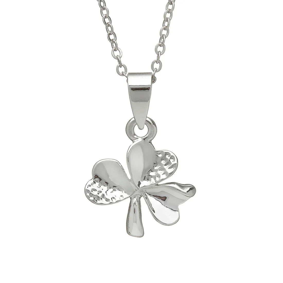 Silver Plated Shamrock Pendant - SPP113