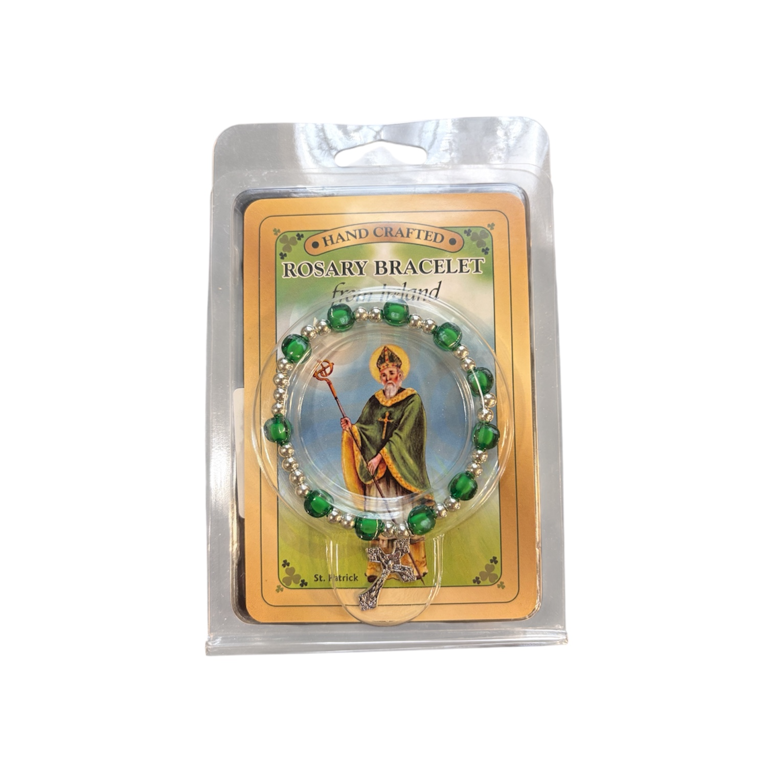 Single Rosary Decade Bracelet - Green Beads