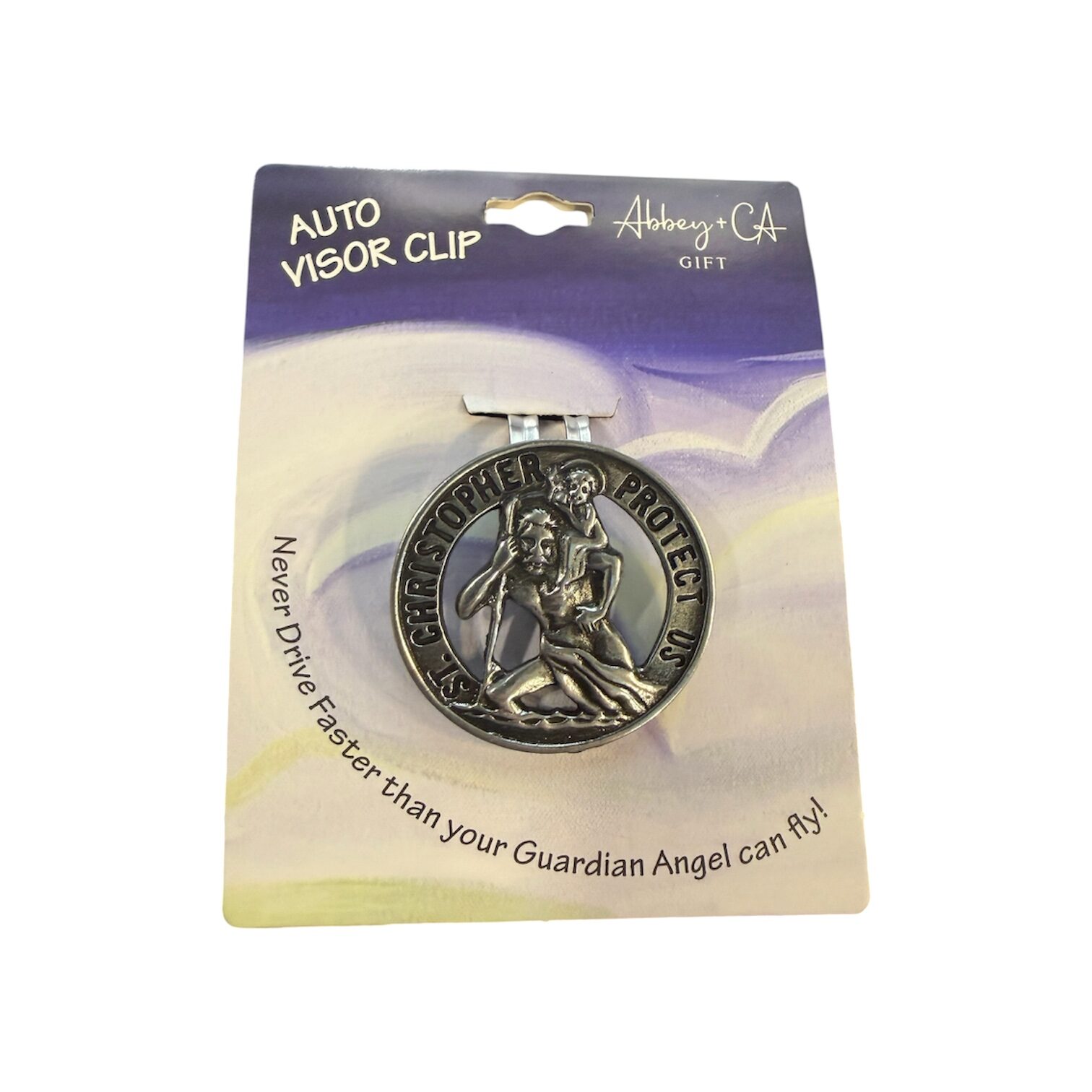 St Christopher Visor Clip - Round Medium