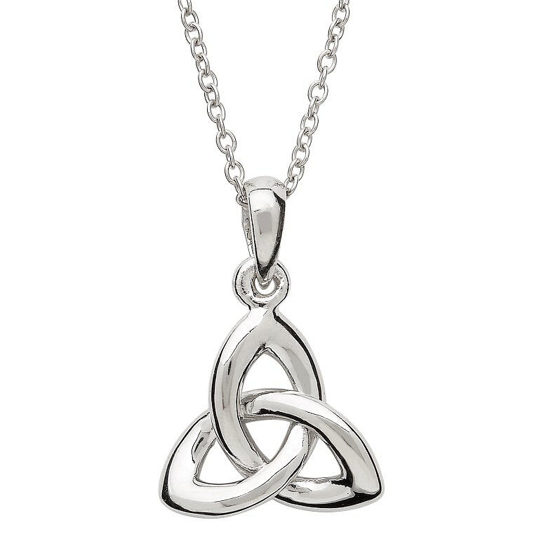 Sterling Silver Celtic Trinity Knot Necklace (Medium)- SP2200