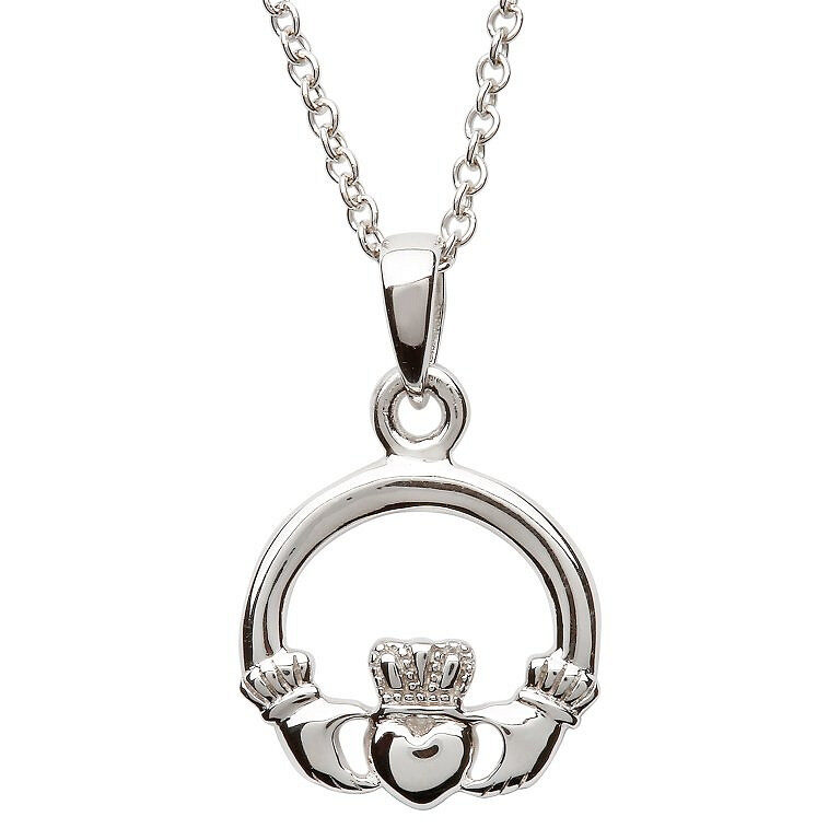 Sterling Silver Claddagh Pendant Medium - SP2116