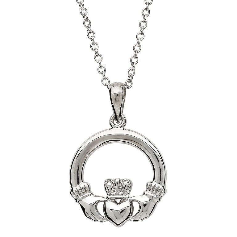 Sterling Silver Claddagh Pendant Small - SP2117