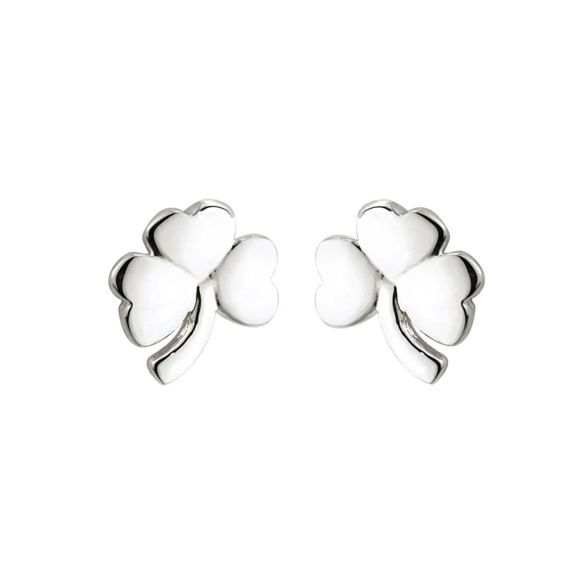 Sterling Silver Shamrock Stud Earrings - S33100.jpg