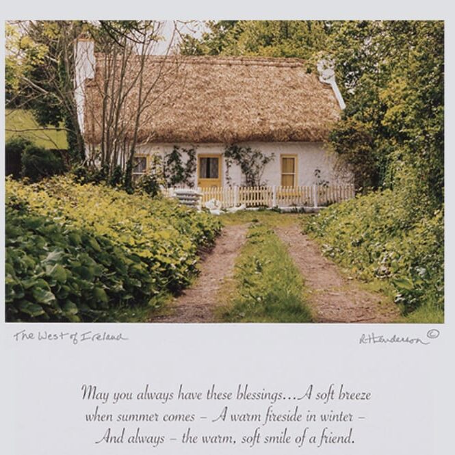 A picture of the cottage with a quote from the book.